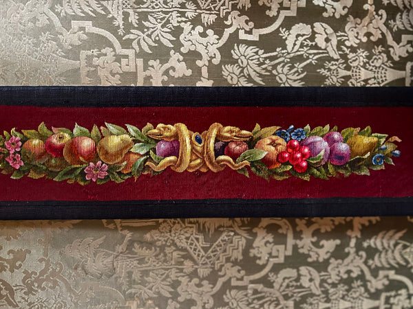 Fine Silk and Wool Tapestry Panel with Serpents and Fruit Museum Quality : C18th France