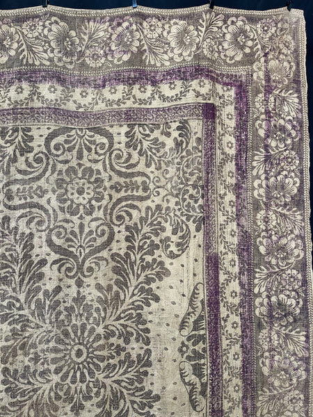 Antique English Arts and Crafts Block Printed Panel: C1910/20 Britain