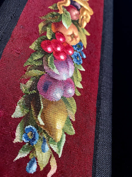 Fine Silk and Wool Tapestry Panel with Serpents and Fruit Museum Quality : C18th France