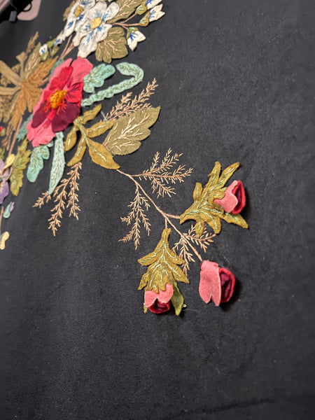 Traditional Folk Art Appliqué and Embroidered Wallhanging: C19th Muhu Island Estonia