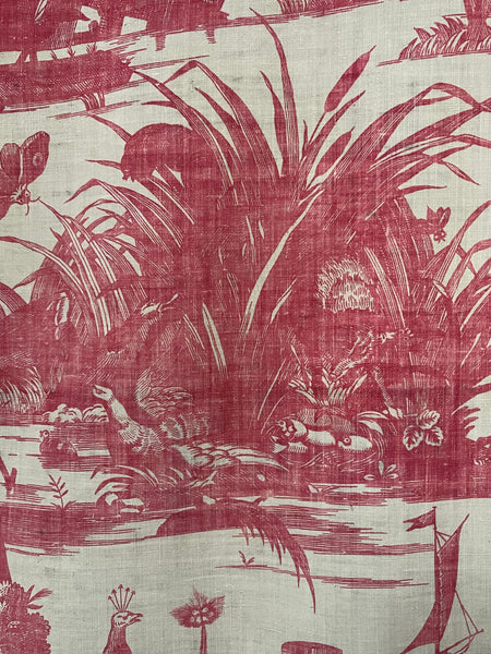 Large Panel Antique Toile de Nantes Chariot of Dawn: C18th Nantes, France