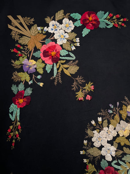 Traditional Folk Art Appliqué and Embroidered Wallhanging: C19th Muhu Island Estonia