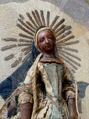 Rare Antique Wax Costume Figurine by Frères Guillot: C18th Nancy, France