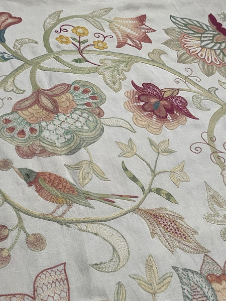 Antique Arts and Crafts Jacobean Revival Crewelwork Wallhanging with Tree of Life: C1900 Britain