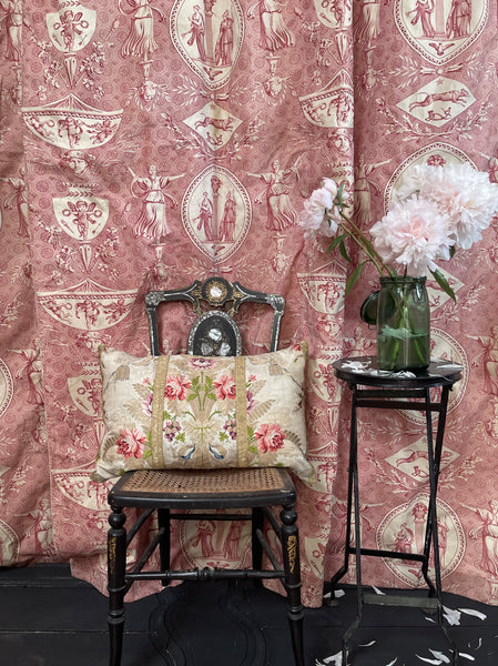 Antique Neo Classical Toile de Jouy Curtains Mulhouse ‘Pallas and Venus’: C19th France