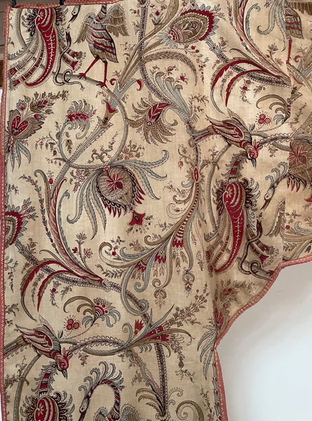 Antique Indienne Pelmet with Extraordinary Exotic Birds and Serpents : French C19th. 200 x 173cm