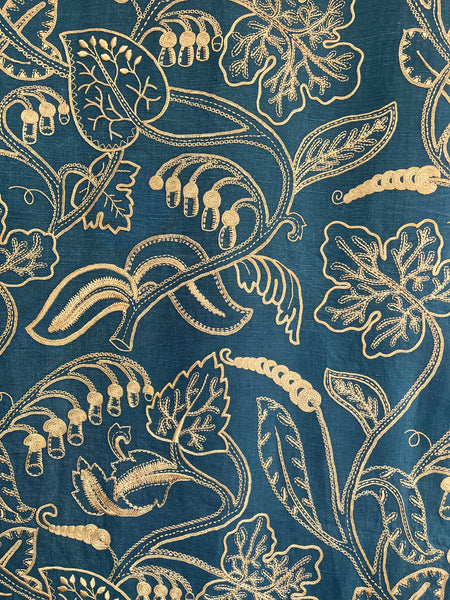 Antique Arts and Crafts Silk Embroidered Bedcover, Curtain,Wallhanging: C1900 Europe