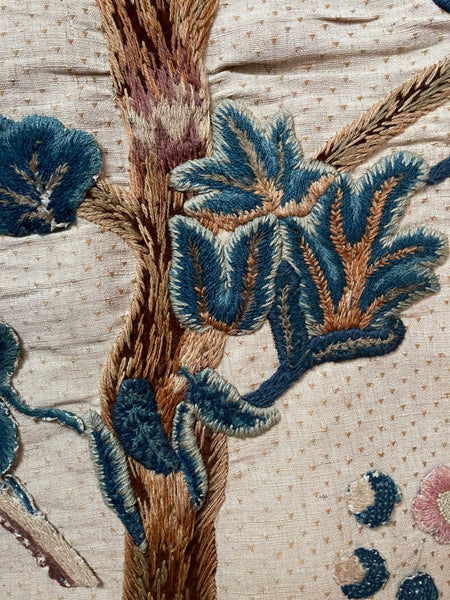 Antique Crewelwork Tree of life: C18th England