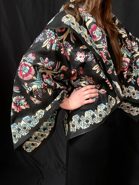 Traditional Block Print Shawl or Boçha Cover: C1900 Kandilli,  Istanbul, Turkey