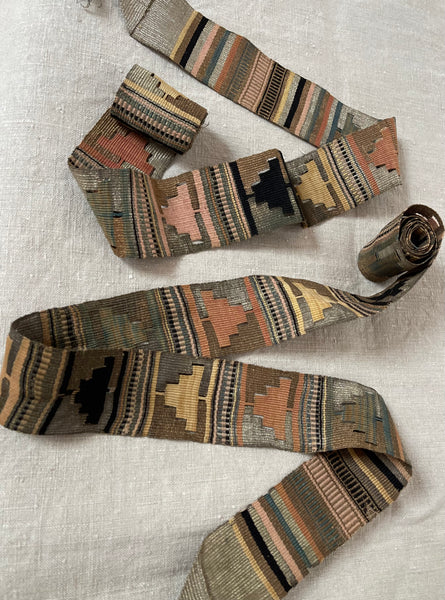 Antique Handwoven Andean Sash Ethnographic Traditional Costume: C19th Peru