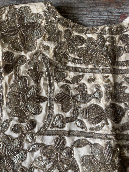 Antique Traditional Beaded and Sequinned Womans Bodice: C19th Tunisia