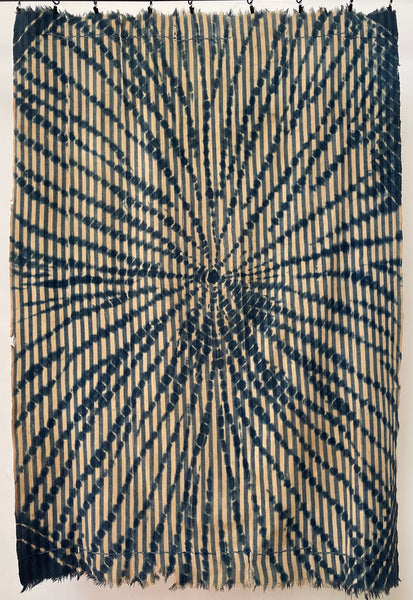 Antique Traditional Tie Dye Wallhanging Interior Decor: C1910 West Africa