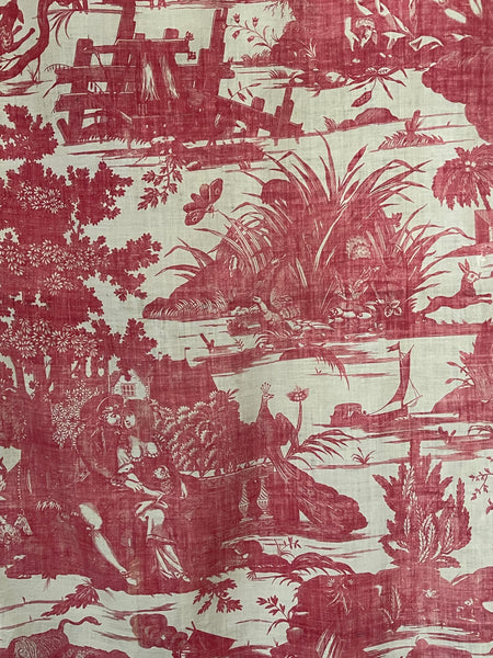 Large Panel Antique Toile de Nantes Chariot of Dawn: C18th Nantes, France