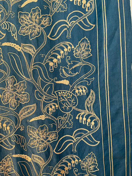 Antique Arts and Crafts Silk Embroidered Bedcover, Curtain,Wallhanging Museum Worthy: C1900 England
