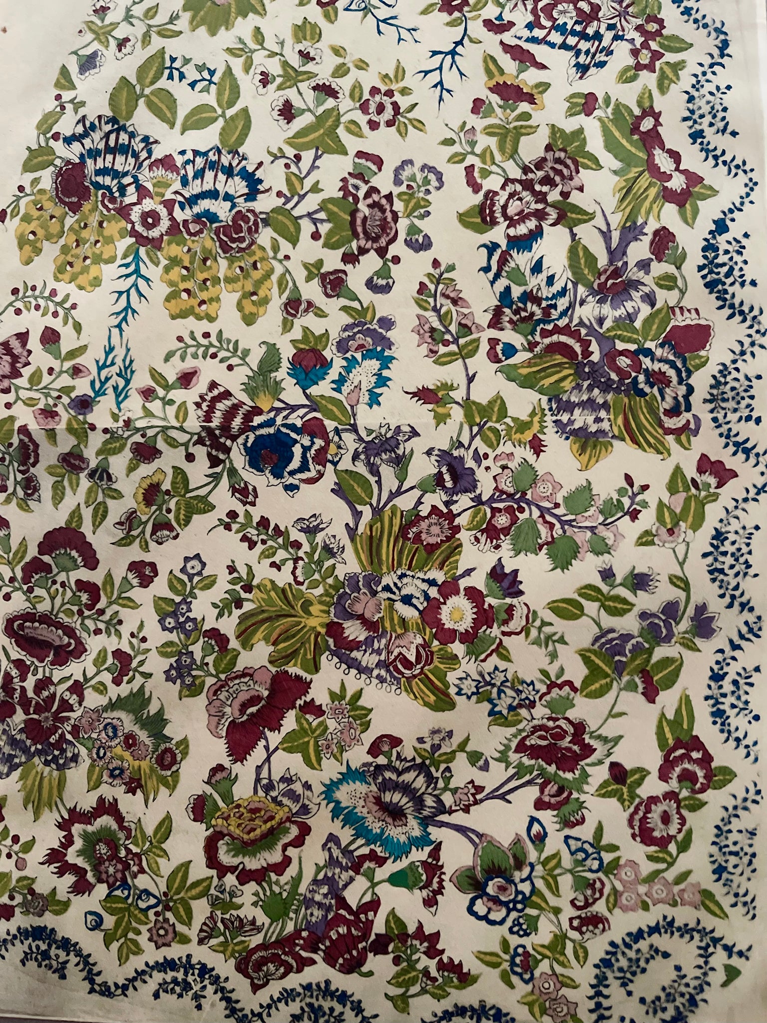 Collection Indian Textile 18th Century Design Documents: C1920s Paris, France