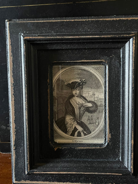 Antique Copperplate Engraving  Venice Grand Tour L’Hyver: C18th France