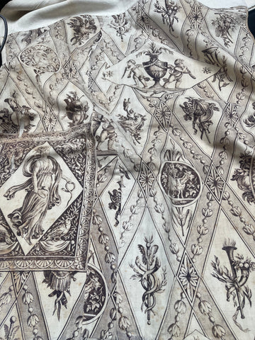 Toile de Jouy panel with cupids and Goddesses: C1800 France