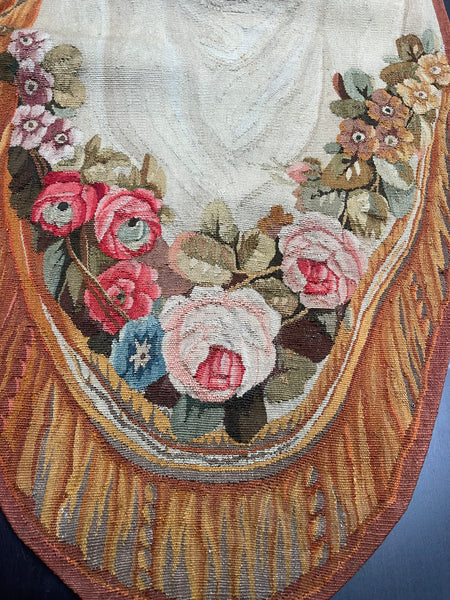 Pair Trompe L’oeil Aubusson Tapestry Portier Wall Hangings: C18th France