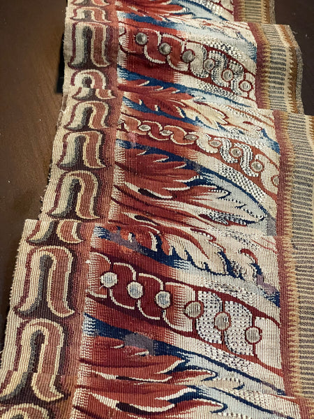Rare Antique Aubusson Fine Tapestry Border: C18th France