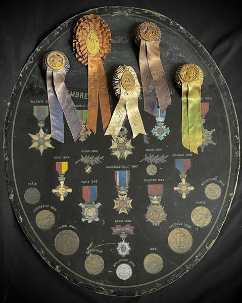 Collection Antique Silk Rosettes Ribbons Interior Decor: C20th Britain