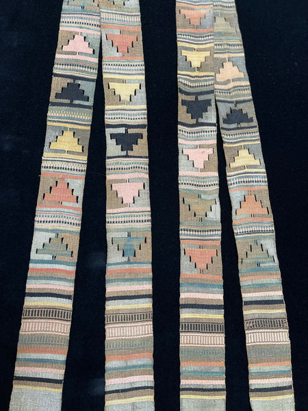 Antique Handwoven Andean Sash Ethnographic Traditional Costume: C19th Peru
