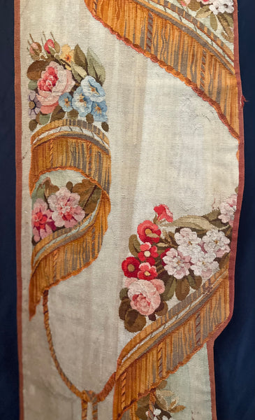 Pair Trompe L’oeil Aubusson Tapestry Portier Wall Hangings: C18th France