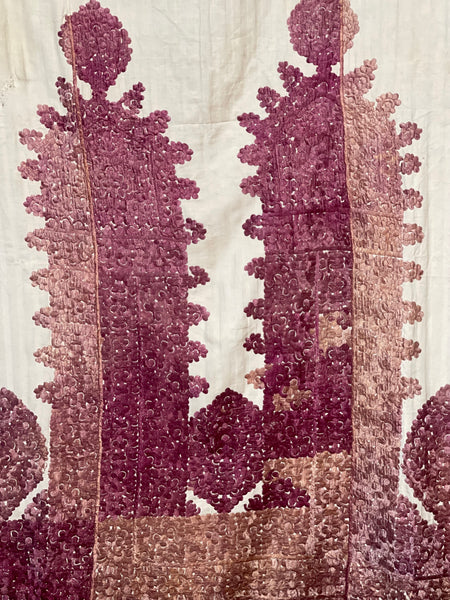 Antique Silk Embroidered Ceremonial Portier : Late C19th early C20th Rabat, Morocco