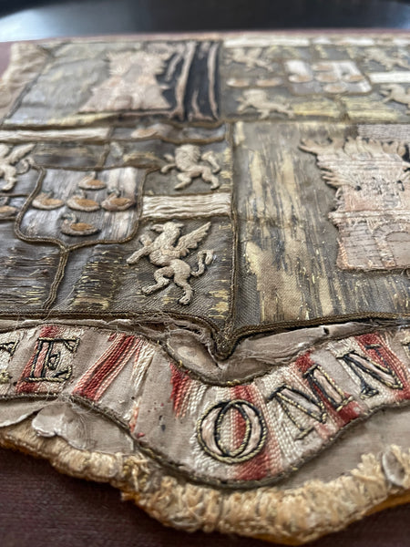 Antique Rare Ancient Embroidered Armorial Coat of Arms: C16th Europe