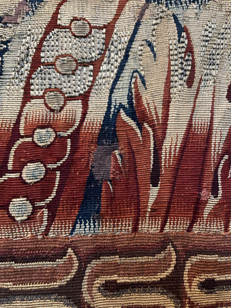 Rare Antique Aubusson Fine Tapestry Border: C18th France