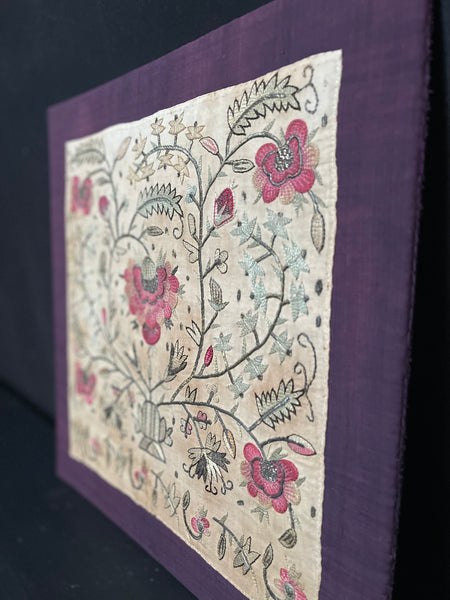 Traditional Ottoman Silk and metal thread embroidery: C19th Turkey