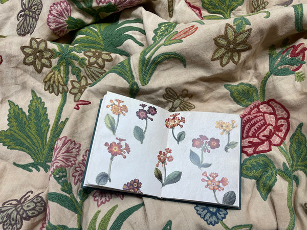 Vintage Jacobean Revival Crewelwork Embroidered Bedcover Quilt: C1970s Kashmir, India for export. 200cm x 220cm