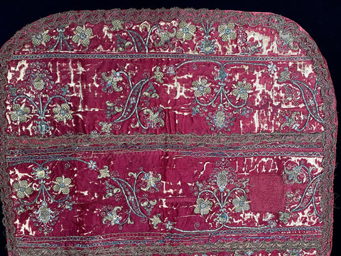 Antique Traditional Folk Art Silk Floss Embroidered Panel Cover: C1920 –  Hannah Whyman