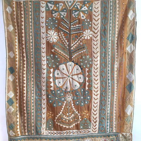 Antique Appliqué Tree of Life Wallhanging: C20th India