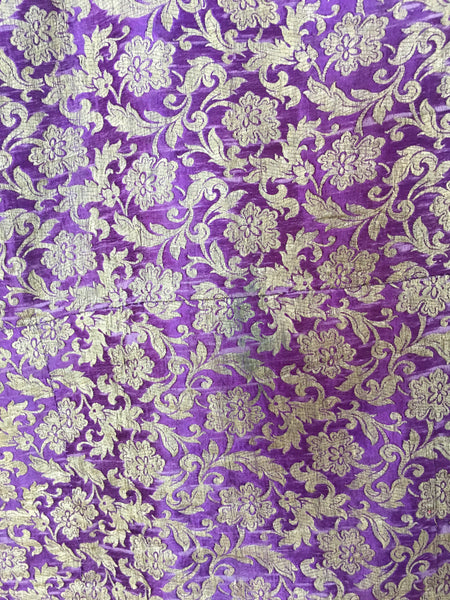indian fine purple brocade cover or hanging gold 