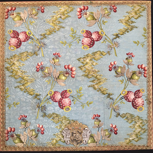 Silk Brocade Panel With Crest, France C18th