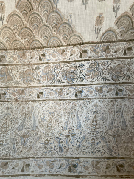 Antique Block Print Wallhanging: C19th Indo-Persia