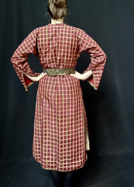 Antique Silk Chapan Coat : C1900 Turkmenistan