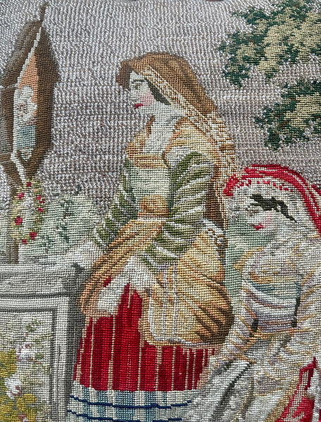 Antique top needlepoint pillows