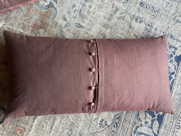 Bespoke Pillow Antique Silk Brocade: C19th Ottoman