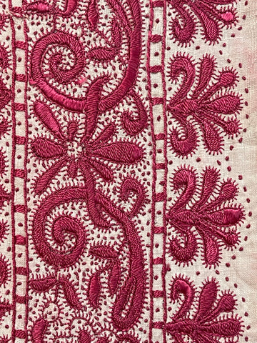 Fine Silk Cretan Embroidered Shawl : First half C19th Crete