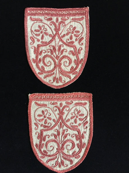Cretan Embroidered pockets and collar: C19th Crete, Greece