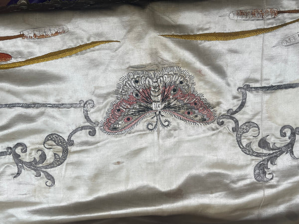 Antique Embroidered Ottoman Wedding Trousseau Bedcover: C19th Turkey
