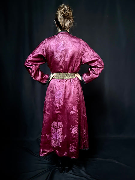 Traditional Silk Brocade Chapan Robe Coat : C1900 Turkmenistan