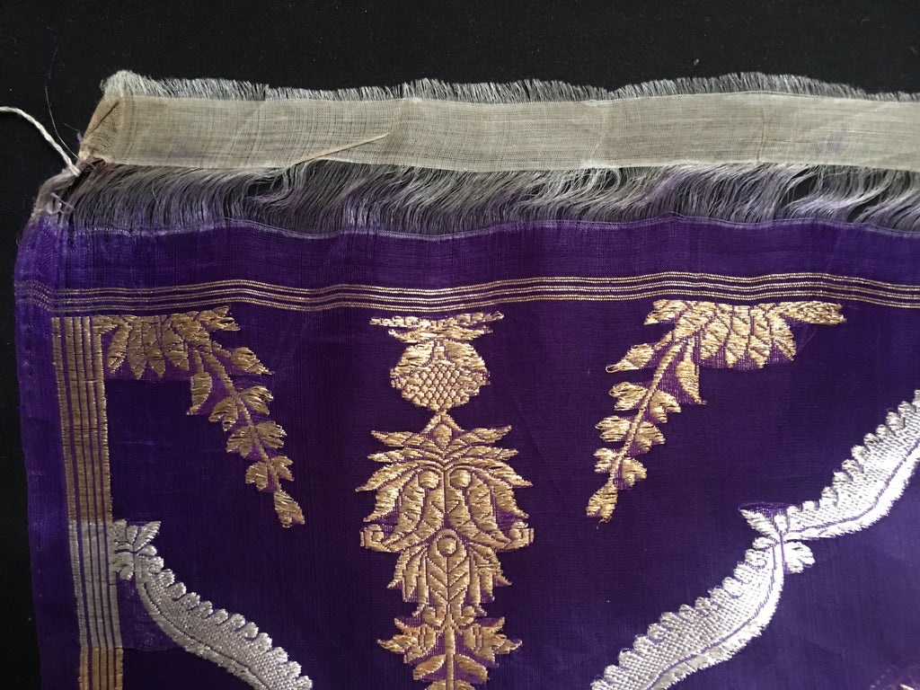 Antique Banarasi Gold and Silver Tissue Silk Sari – Hannah Whyman