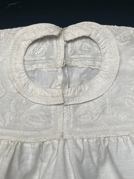 Child’s Antique Whitework Dress: C18th India for European Family