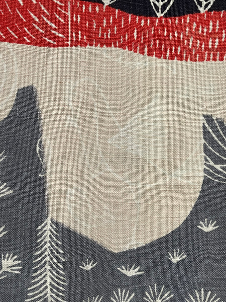 Printed Textile By Hilda Durkin for Liberty London: ca 1953 England