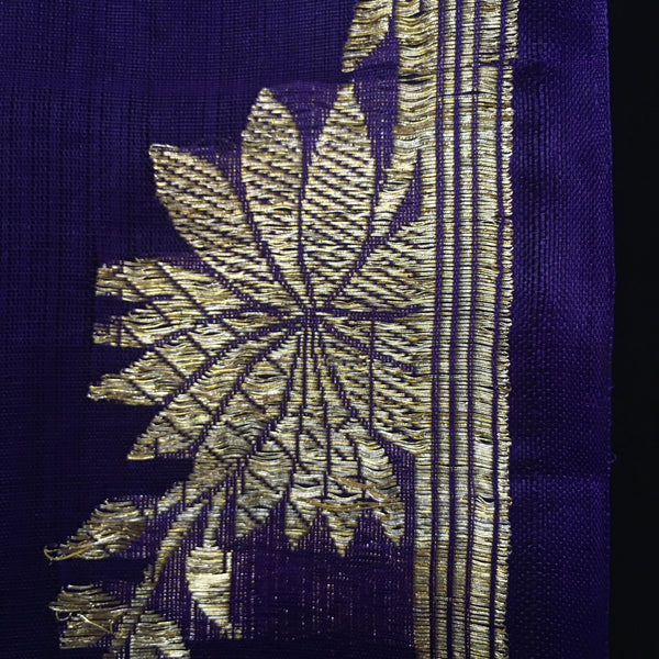 Antique Banarasi Gold and Silver Tissue Silk Sari