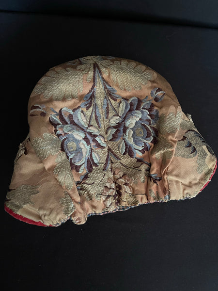Rococo Silk Brocade Bonnet: C18th France