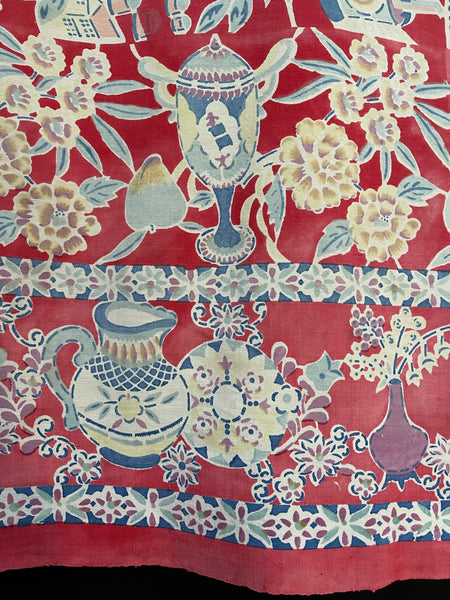 Block printed Wall Hanging or Bedcover: C1920 China