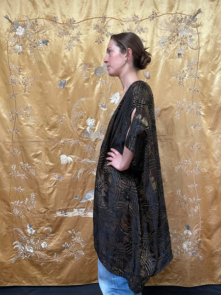 Black and Gold lamé opera coat: C1920 French